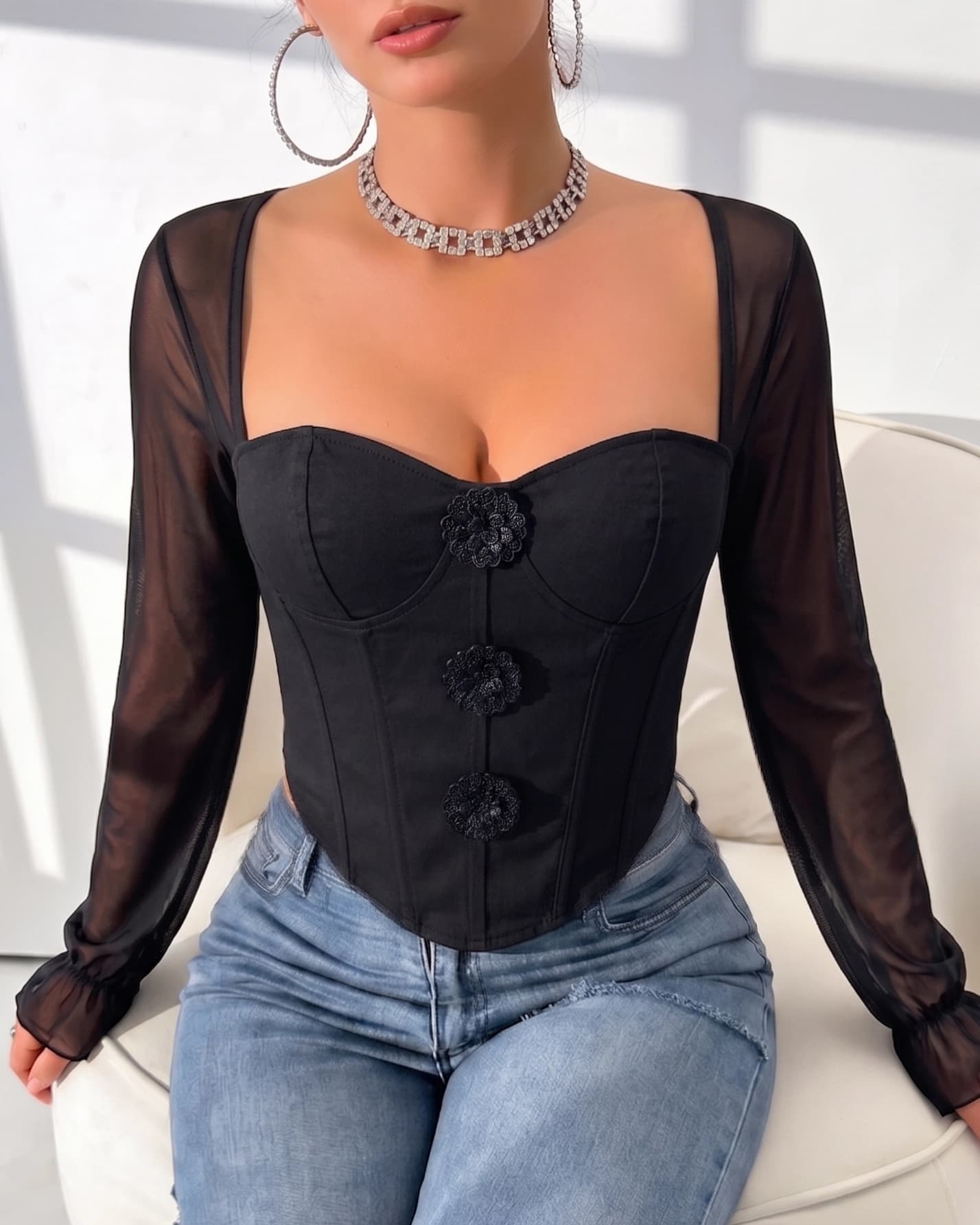 COR-GI Rosas ML - Negro