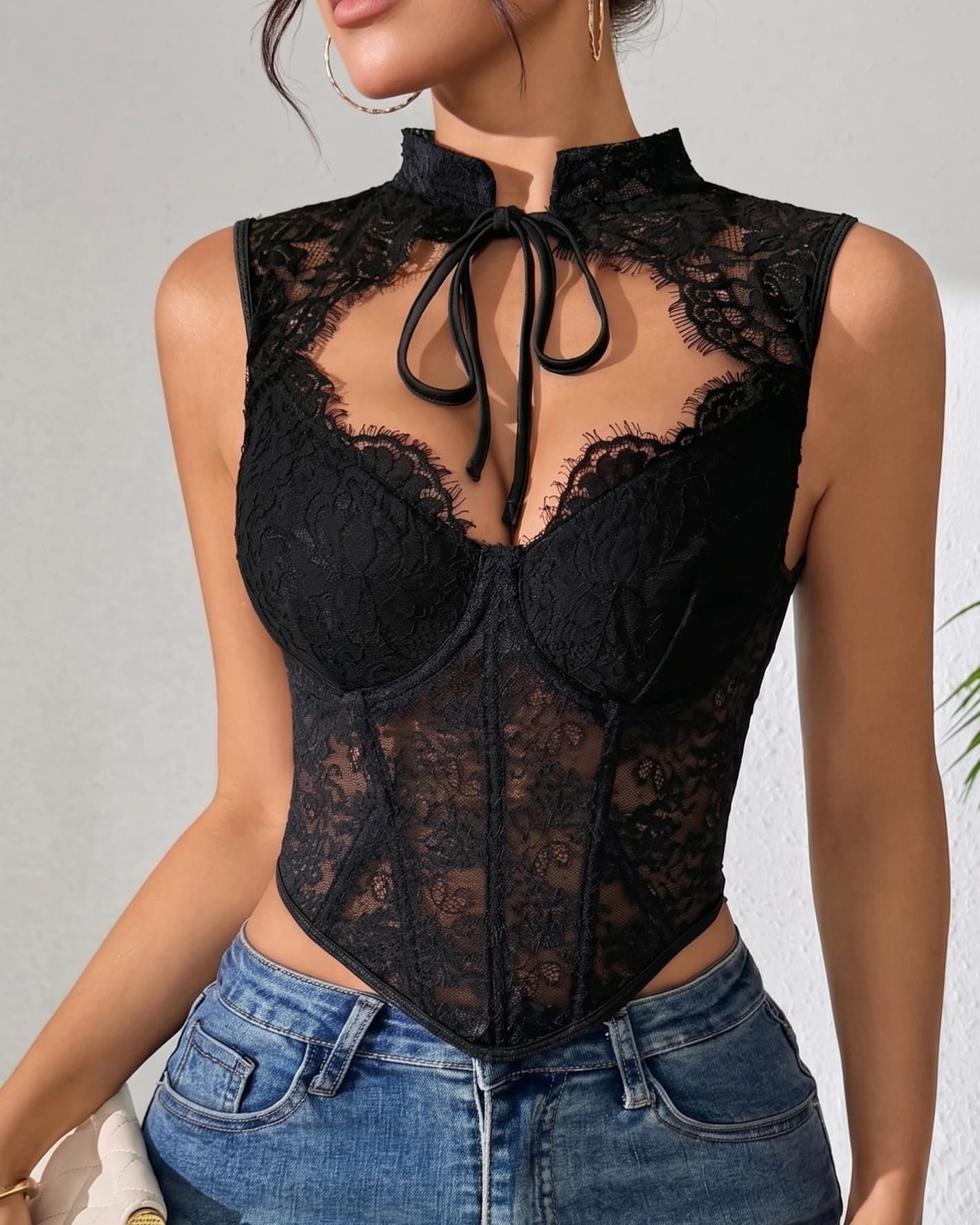 COR-SH Encaje Cuello